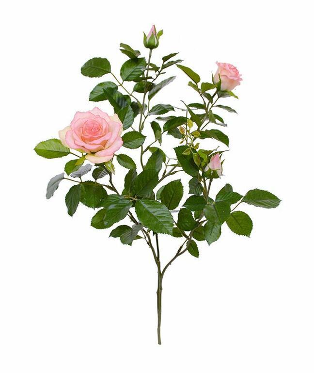 Mesterséges ág rózsaszínű rózsa 70 cm