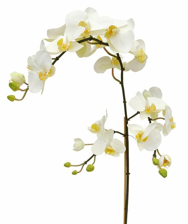 Mesterséges ága orchidea fehér 110 cm
