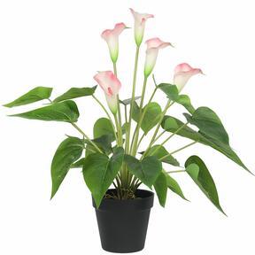 Mesterséges növény Fehér-rózsaszín calla 50 cm