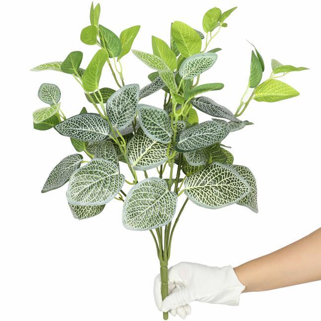 Mesterséges növény Fitónia fehér 45 cm
