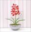 Mesterséges növény Orchidea Cymbidium bordó vörös 50 cm