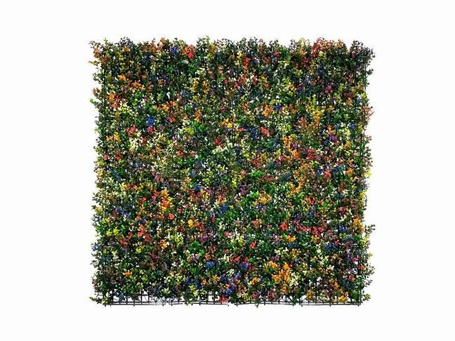 Mesterséges virágpanel Buxus sokszínű - 50x50 cm