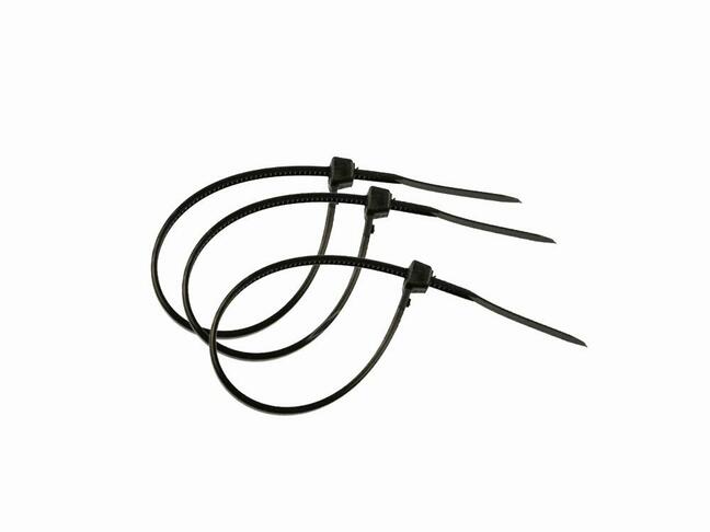 Mű fedezeti szíj fekete 300 × 4,8 mm - 100 darabos táska