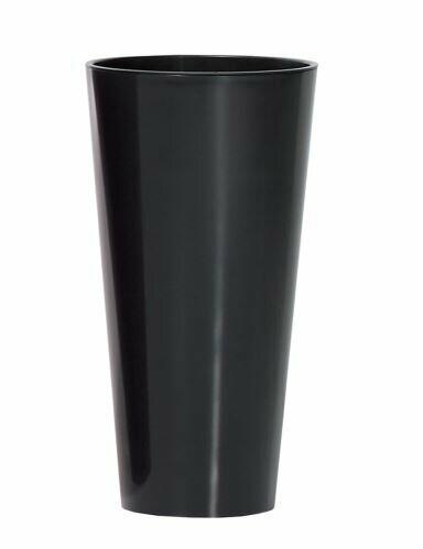 TUBUS SLIM virágcserép + antracitfényű 20 cm-es betét