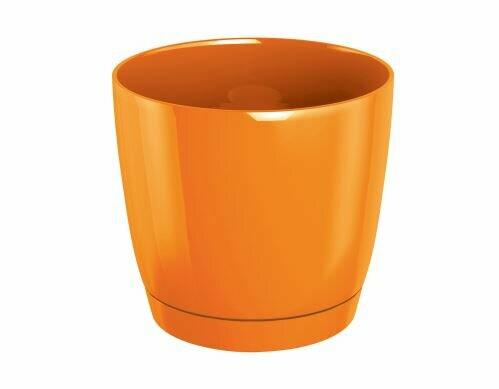 Virágcserép COUBI ROUND P csészével narancssárga 18cm